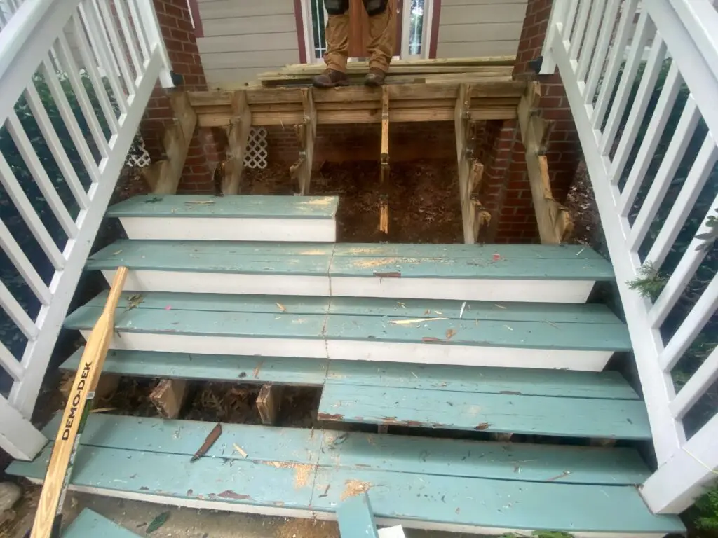 Trex Decking Installation in Raleigh — home steps renovation